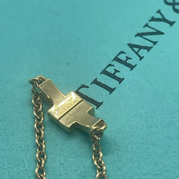 Tiffany & Co. T Two Chain Ring 18k Rose Gold Size 7.25 - Picture 2 of 15